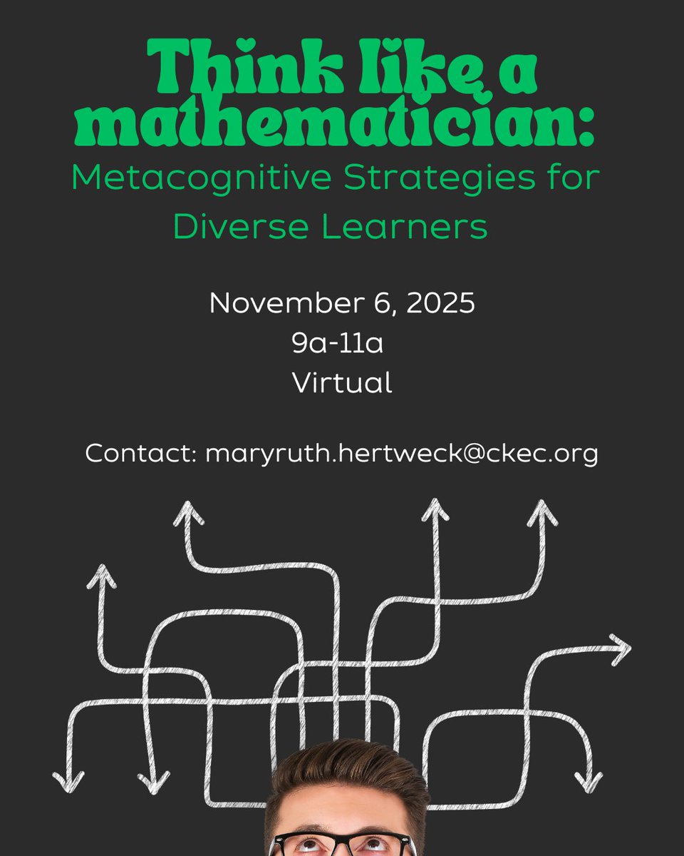 Explore metacognitive strategies to boost learning for all students—especially those with disabilities. 
📍Register: ckec.org/professionalle…