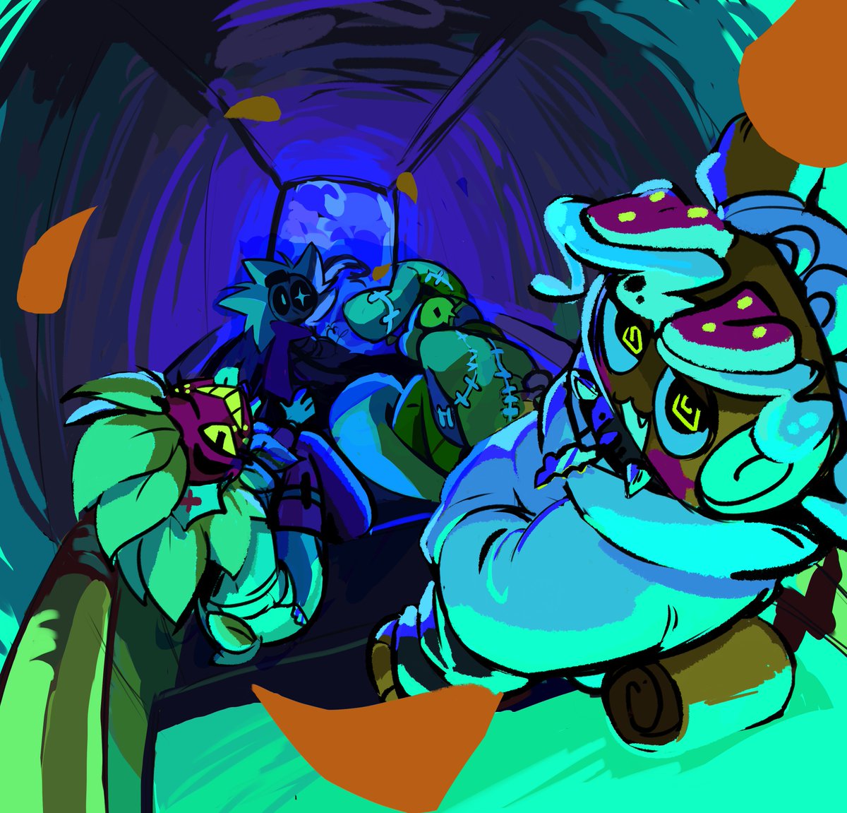 ghmoon___'s tweet image. COLLAB I DID WITH NICOOOOO @Nic0Rat teehee🧡🧡🧡🧡

its on of our aus we thought it would be so cool to draw all of them for Halloween:3