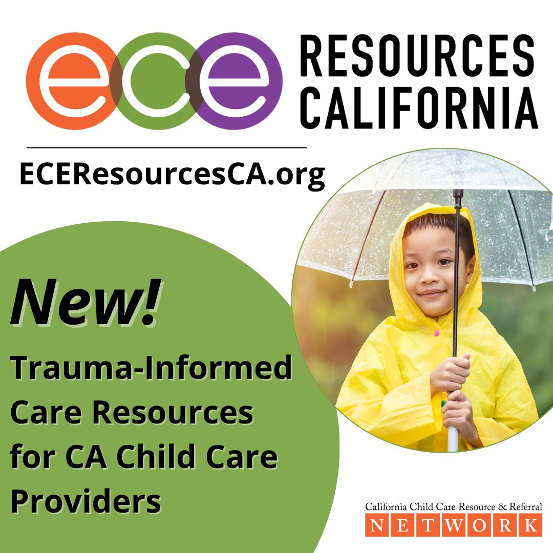 Child care provides: love, care, belonging and safety. Can you think of more wonderful things early care and educators provide? 

Knowing how to create security and connection for a child who is dealing with trauma is a vital part of ECE practice. ECE Shared Resources CA has a