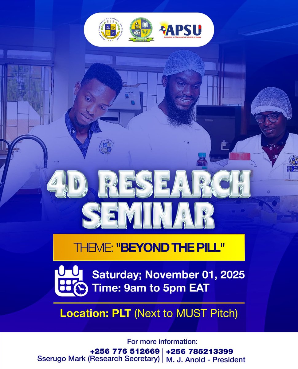 Exciting times ahead! 🎉 Join us for the 4D Research Seminar. This will explore innovative dimensions of pharmaceutical research and development, going beyond traditional medicine to redefine the future of healthcare. 💊💡 Don’t miss this opportunity to learn, connect, and grow.