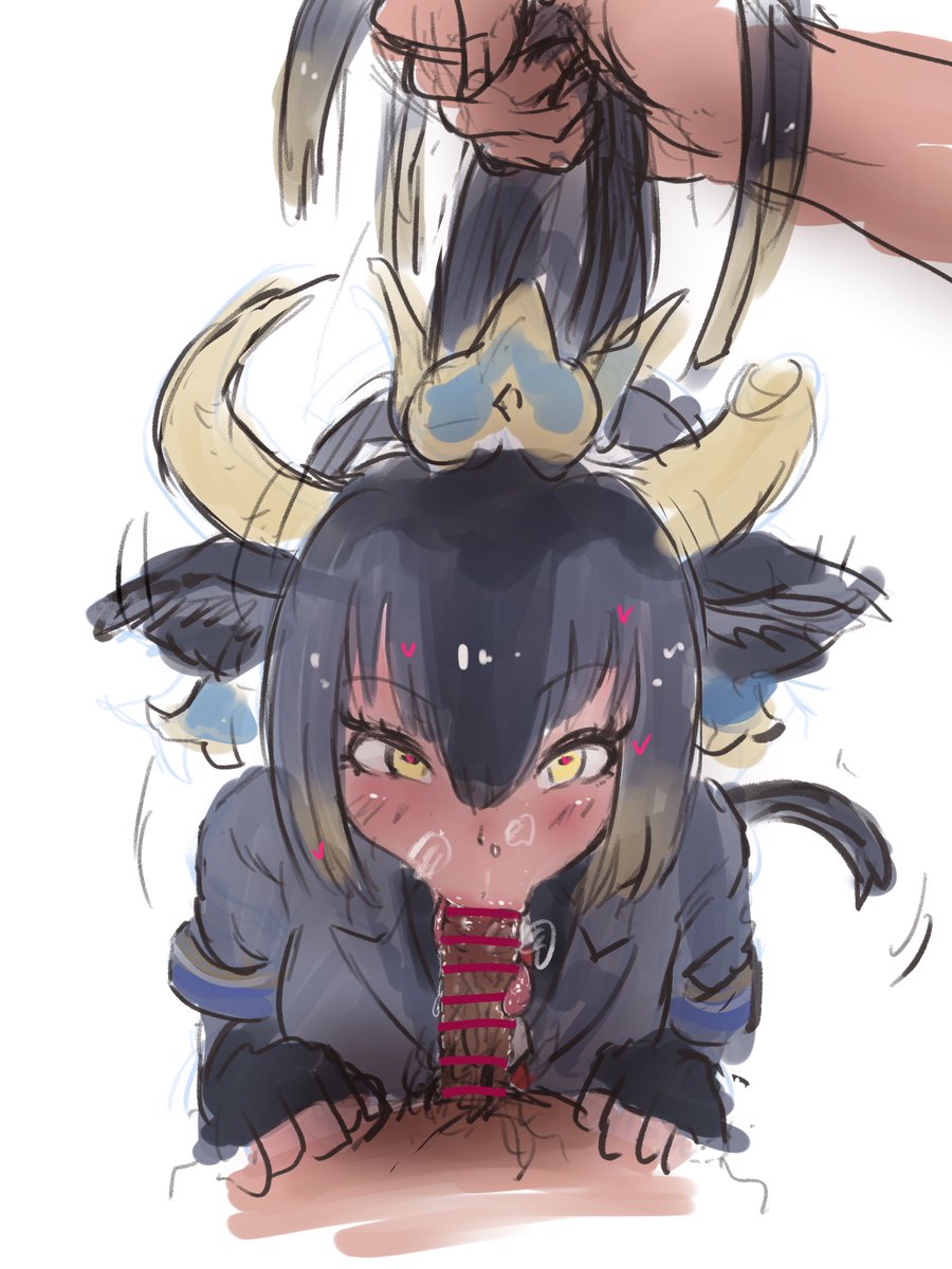 可愛い絵を描いたと思ったら今度は唐突にどすけべなフェラを描いてもいいよね?ありがとう。グッポグッポ 