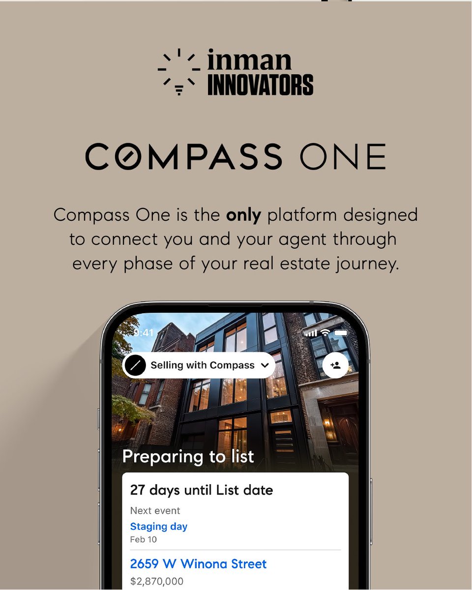 kevinmcgovern's tweet image. 🏆 Compass wins 2025 Inman Innovators! ✨

Compass One — the award-winning platform that connects you &amp;amp; your agent through every step.

Smarter. Simpler. Seamlessly innovative.

DM me to learn more.

#CompassDFW #KevinMcGovern #CompassOne #RealEstateInnovation