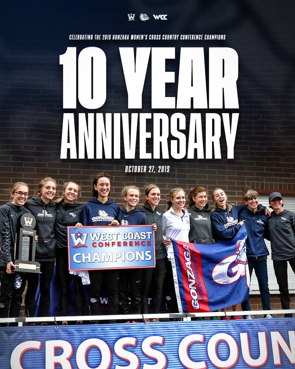 ZagRunning's tweet image. A decade ago today the Zags won the WCC women’s cross country championship in Spokane! 

The WCC Championship will be back in town on Saturday, November 1st! 🏃🏻‍♀️🏆 #GoZags