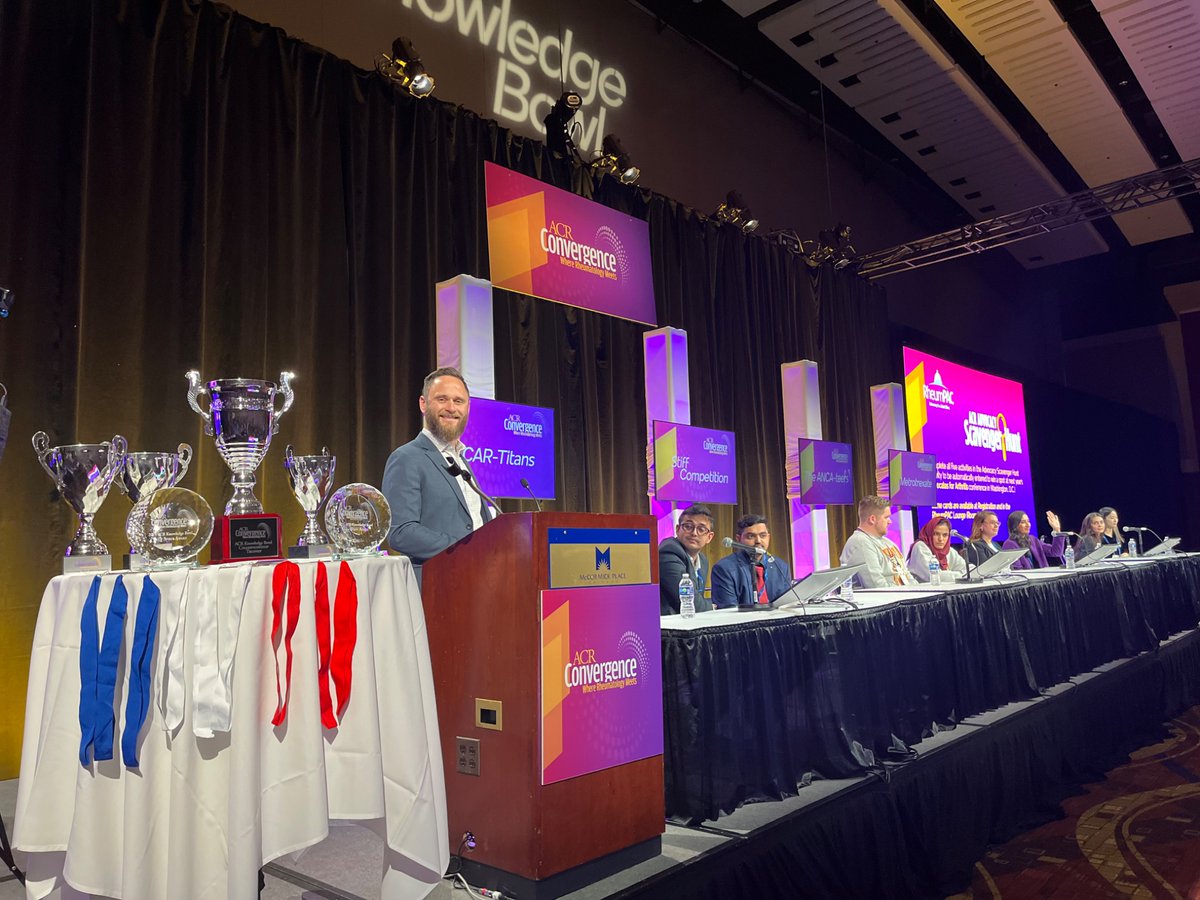 Knowledge bowl final round is starting now #ACR25 w <a href="/EBRheum/">Mike Putman</a>, Joanna Marco and superstar finalists ⭐️