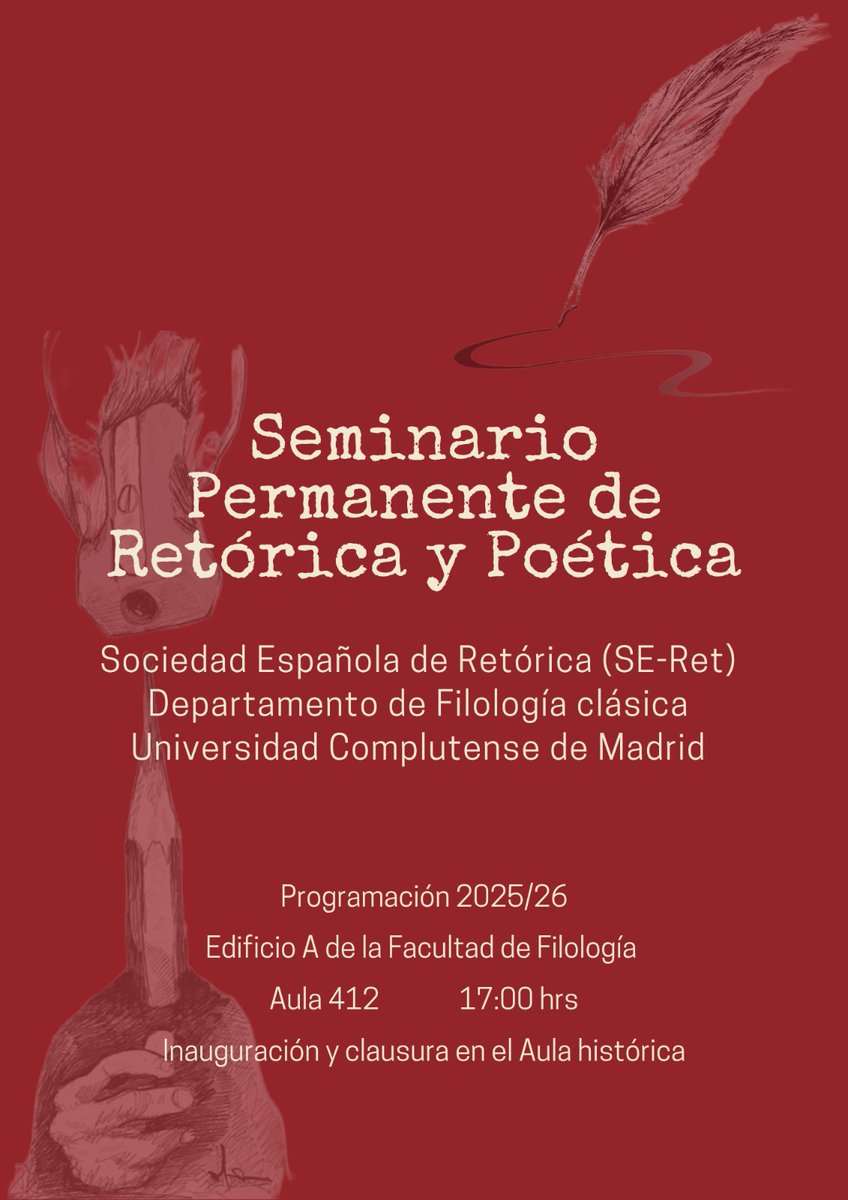 SE_Rhet's tweet photo. Los invitamos al Seminario de Retórica y Poética: todos los últimos jueves de mes de septiembre a junio... https://t.co/4R9vE24hOZ
