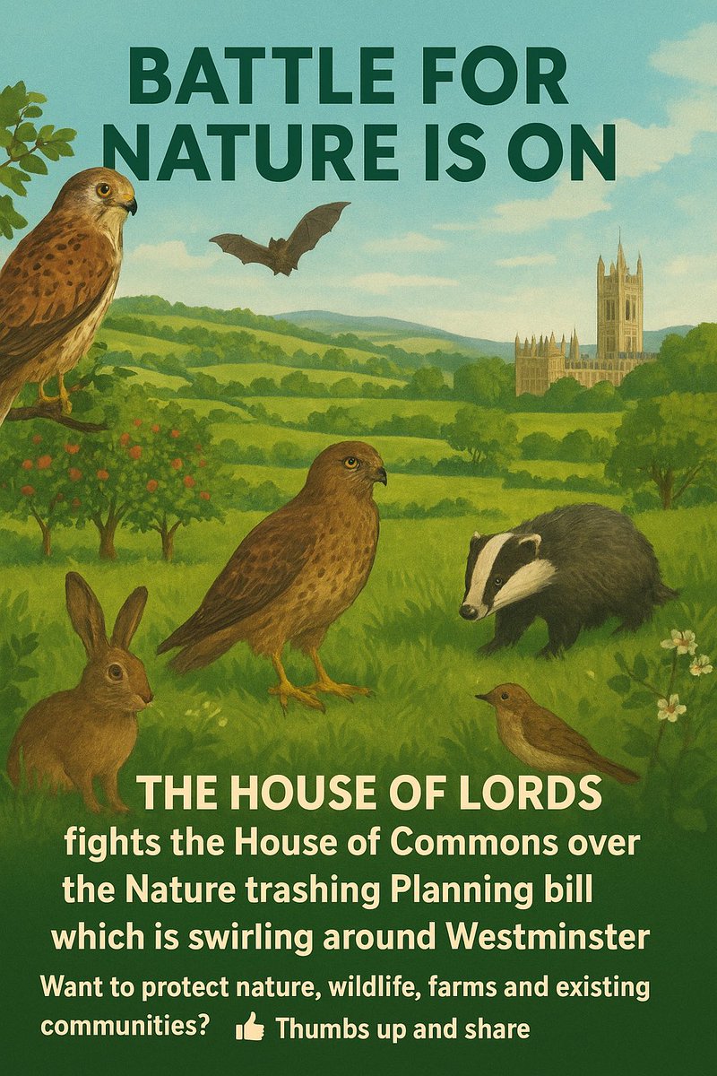 yosmartie's tweet image. A national scandal is unfolding for our green spaces & wildlife - please show your support - it’s the only way we can turn this around ⚠️ Tell the @UKHouseofLords you support them objecting to the new bill.