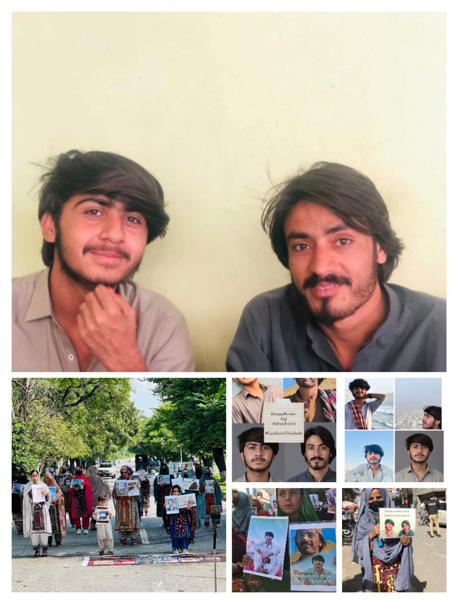mahanbaloch370's tweet photo. آج دس دن ہو چکے ہیں مگر وھاب اور نزیر کا کوئی پتہ نہیں چل سکے ۔ہم پاکستانی اداروں اور ریاستِ پاکستان سے اپیل کرتے ہیں کہ ان بچوں کو واپس لایا جائے اور اُن سب بےگناہ نوجوانوں کو بھی ۔ جنہیں آپ نے اپنے ٹارچر سیلوں میں بند کیا ہوا ہے۔
#ReleasewahabBaloch
#ReleaseNazeerbaloch https://t.co/puQt1A7Kaq