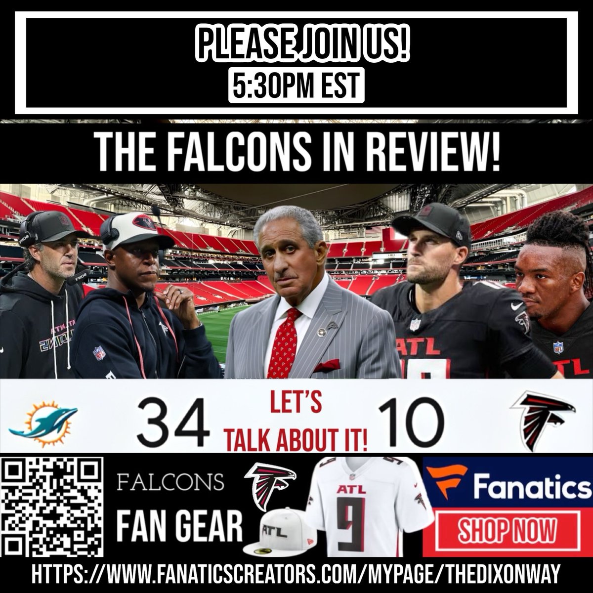 ATLfinalround's tweet image. Please join us at 5pm est to discuss this mess of a game by our @AtlantaFalcons gave us at the Benz! #dirtybirds #AtlantaFalcons This was the worst loss of the season Miami Dolphins vs Atlanta Falcons Postgame Show | Falcons In Review | #n... youtube.com/live/J66XEa0SB… via @YouTube
