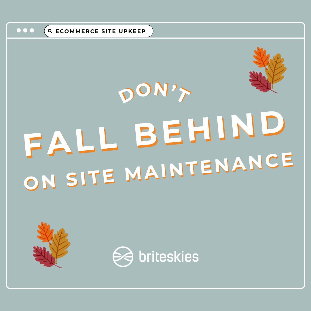 BriteskiesCle's tweet image. 🍁 As the leaves change, it’s a good reminder that your ecommerce site needs seasonal upkeep too.

🔧 Regular updates = smoother checkout + better customer experience.

Don’t let your site collect cobwebs this fall.

#eCommerceTips #SiteMaintenance #B2BCommerce #DigitalStrategy
