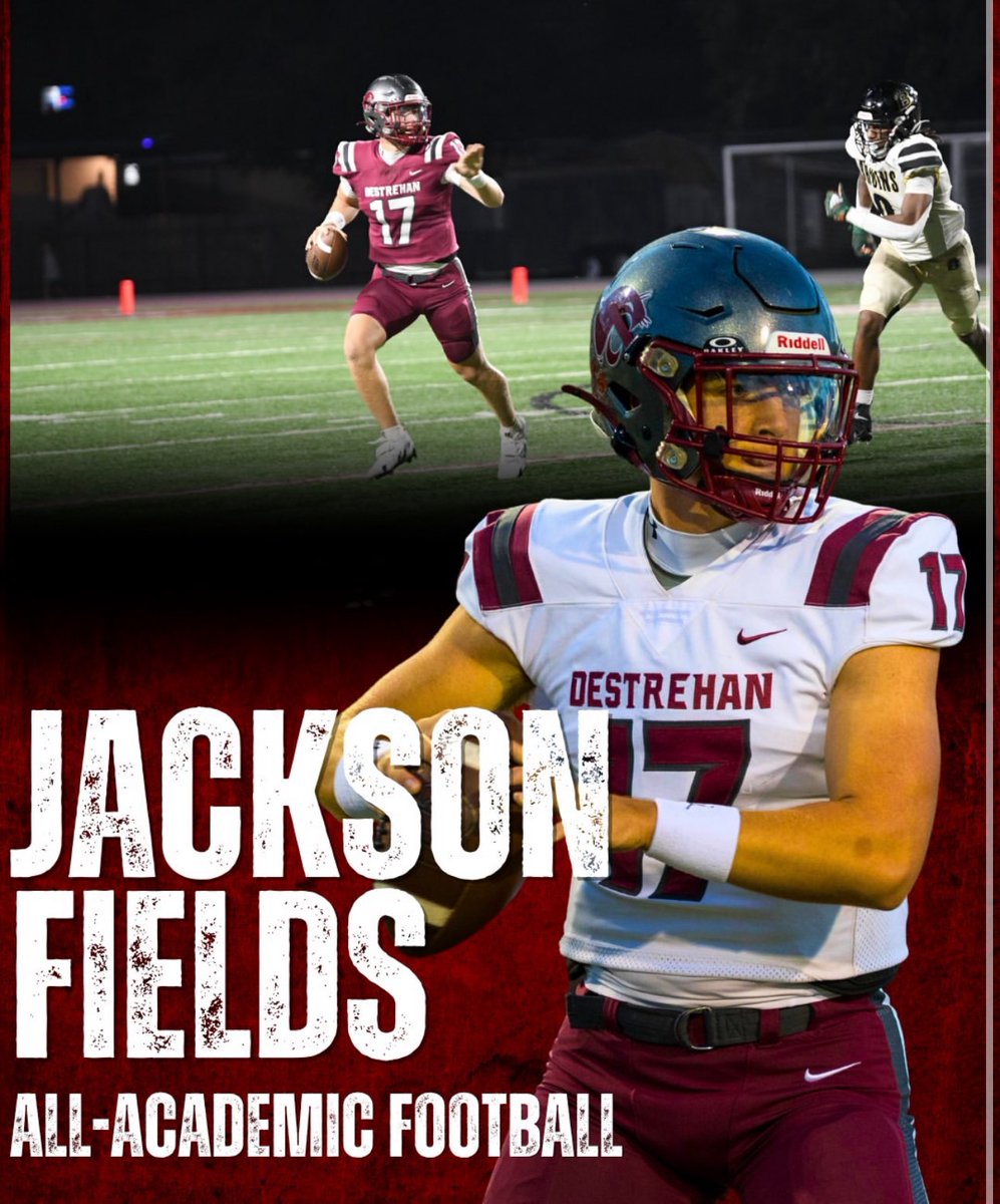 JacksonFieldsQB's tweet photo. Thankful to be named to the 2025 @LHSAAsports Academic All-State Team! @DHSWildcats
@DestrehanHighFB
@DestrehanSports @coachscott20023 @Clintharrison17 https://t.co/r8ldFZAXiP