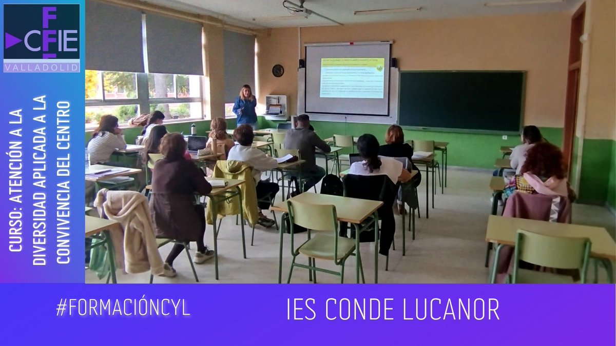 🏫 En <a href="/iescondelucanor/">iescondelucanor</a> , profesorado comprometido participa en el curso "ATENCIÓN A LA DIVERSIDAD APLICADA A LA CONVIVENCIA DEL CENTRO"
➡️Normativa, NEAE
➡️Estrategias reales💡y ejemplos prácticos para construir una escuela más inclusiva y 🤝respetuosa. 
<a href="/educacyl/">Educación JCyL</a> #FormacionCyL