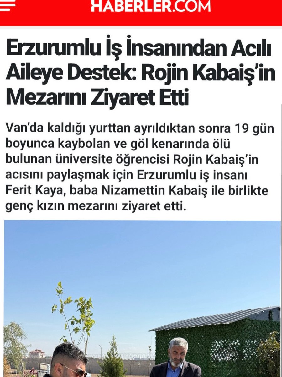 Nizamettin amcamızla birlikte, Rojin kızımızın nurlu kabrini ziyaret ettik. Huzurunda ellerimizi açıp ruhuna en derin dualarımızı ve Fatiha'mızı gönderdik. Yüreğimizdeki acı hiç dinmeyecek olsa da, O'nun güzel anısıyla yaşamaya devam edeceğiz. Umarım kanı yerde kalmaz,..