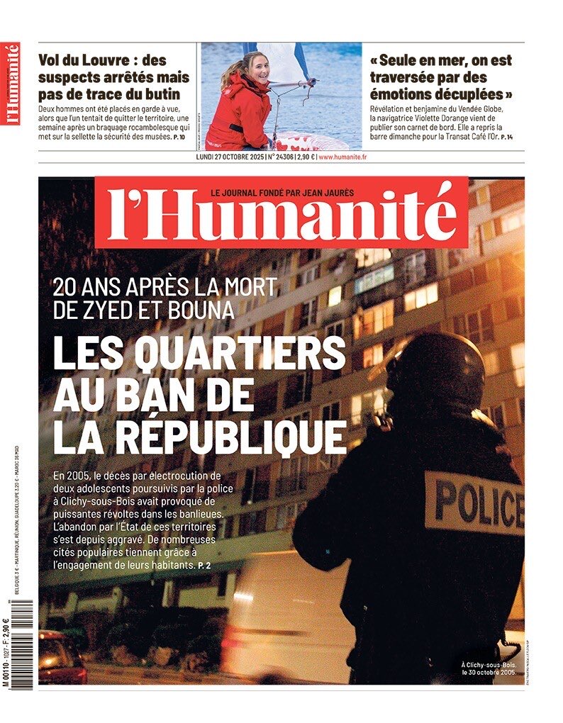 paoloarieldov's tweet photo. L’Humanité : « Les quartiers au ban »
La réalité : 117 Mds € depuis 2010.
C’est pas un ban, c’est une rente.
#Zyed #Bouna https://t.co/KKaxZYFM0T