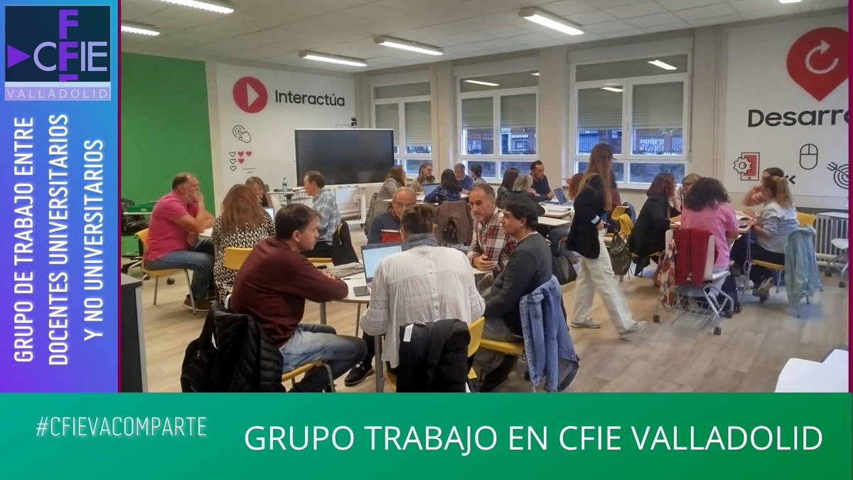 🤝 Primera reunión exitosa del grupo de trabajo entre profesorado universitario y no universitario. 📚
↔️Nuevos retos, ideas compartidas y formación formal en un entorno informal que inspira colaboración y aprendizaje mutuo. 
💬¡Esto promete! 
<a href="/cfievalladolid/">CFIE VALLADOLID</a> #FormacionCyL