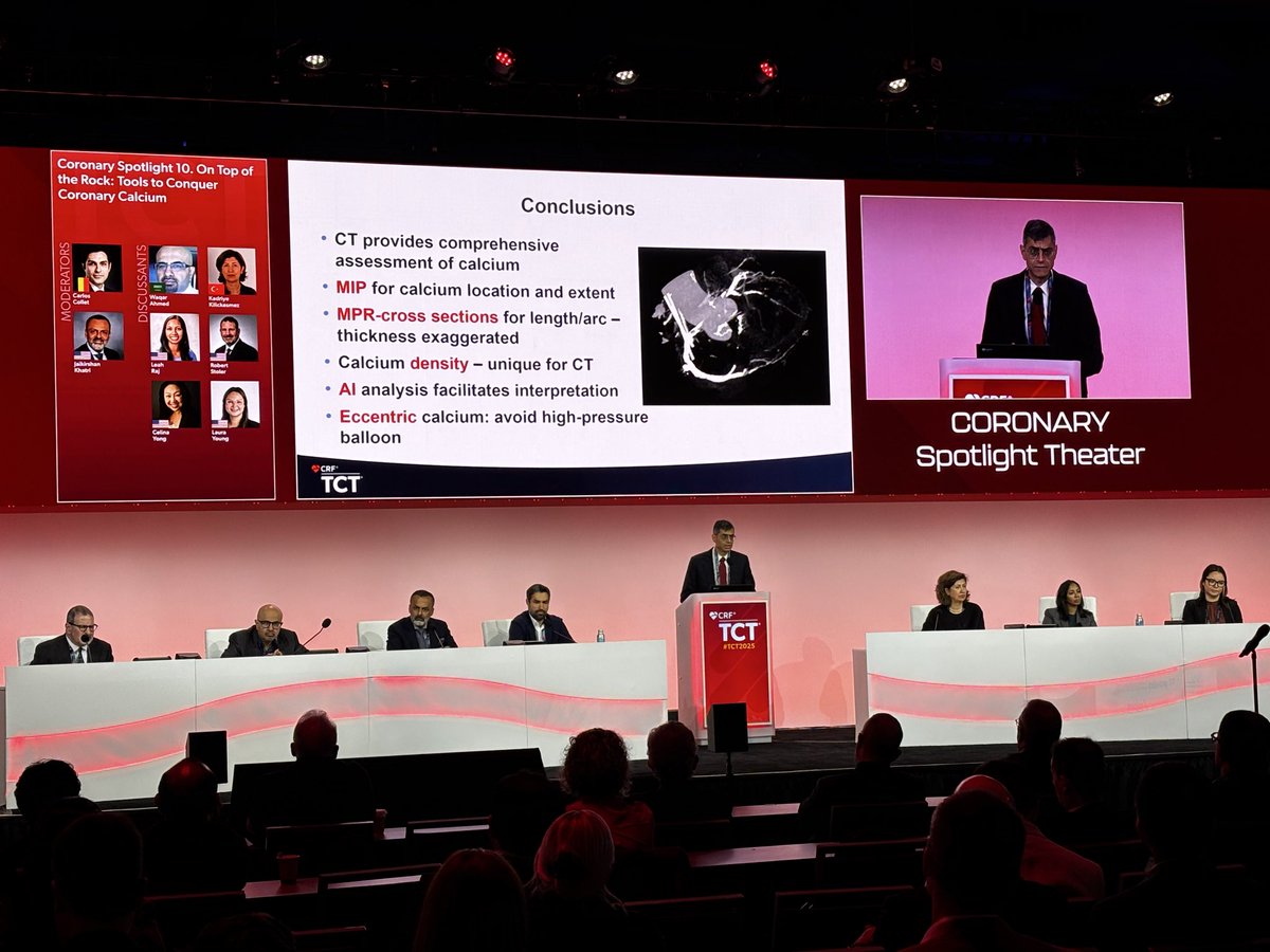 CCAD_MHIF's tweet image. Day 3 at #TCT2025 and @esbrilakis opens the session on coronary calcium and #CT.

@crfheart @TCTConference