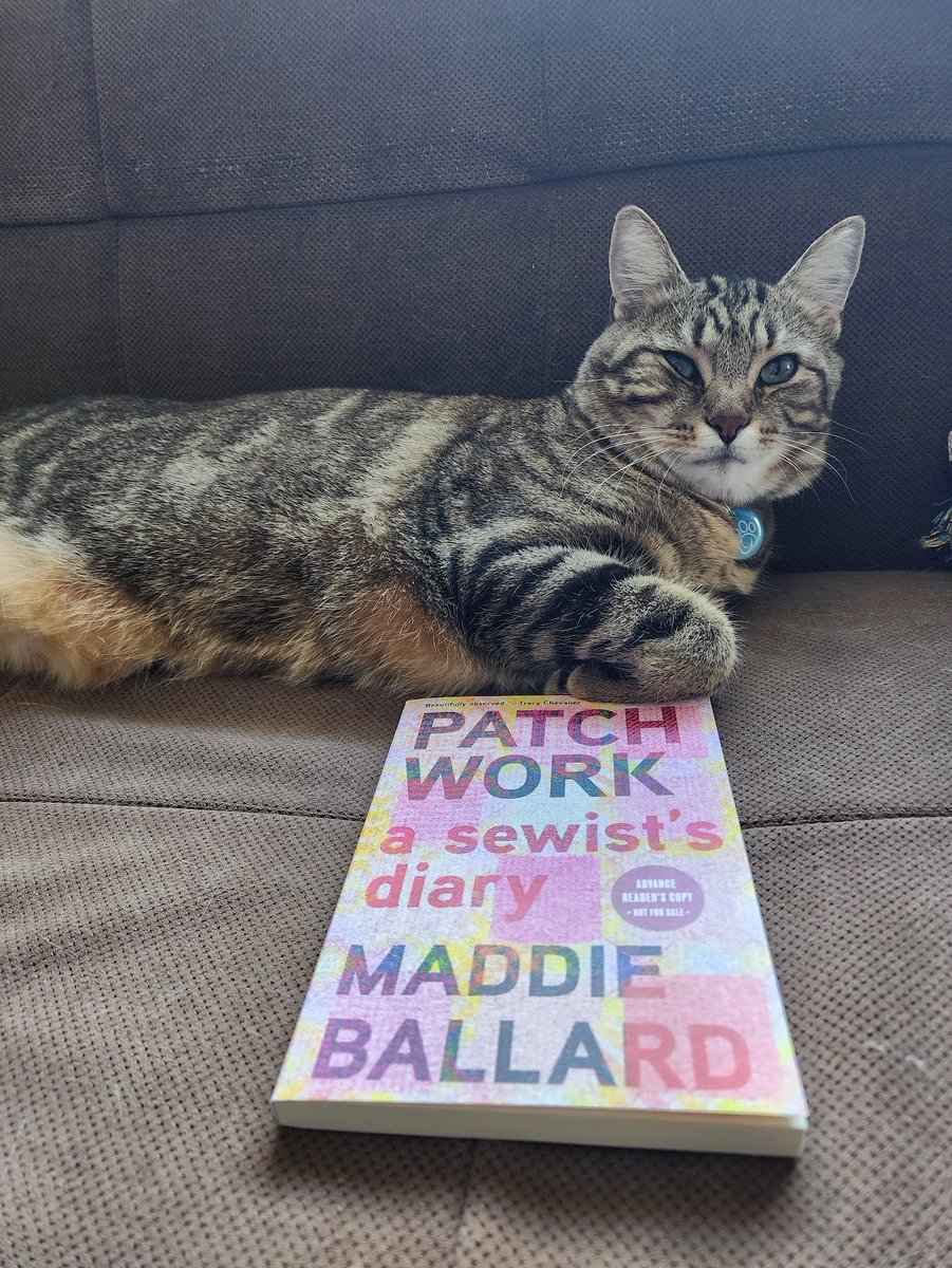 Jpullen19's tweet image. Dr. Pullen &amp;amp; her TA Fidil recommend Patchwork: A Sewist&apos;s Diary by Maddie Ballard. This memoir through a catalog of sewing projects by the author is warm &amp;amp; intimate, it feels like a long much needed conversation with a friend in hard times. #purrfectreads @Tin_House