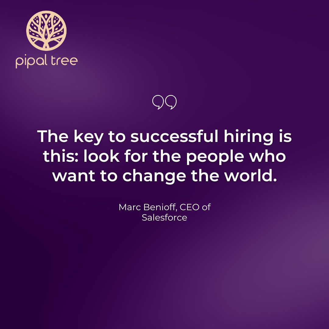 tree_pipal's tweet photo. “The key to successful hiring is this: look for the people who want to change the world.” Marc Benioff, CEO of Salesforce.
Here are 5 quotes from leaders who mastered the art of hiring right 👇
https://t.co/zr2gmogwnN
#Leadership #ExecutiveSearch #HiringWisdom #PipalTree https://t.co/dxpTyZMUyj
