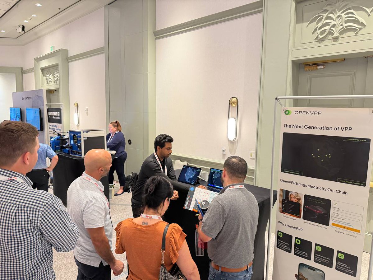 OpenVPP World brings instantaneous, revenue-grade energy settlements to the $10T Power &amp; Utilities industry.

$OVPP The Internet of Energy is at $ITRI Inspire 2025.