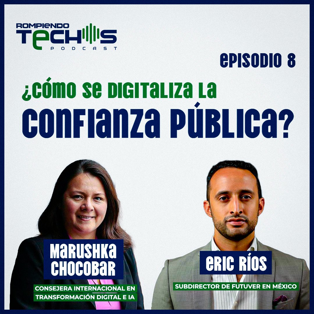 futuver's tweet photo. 🎙️llega un nuevo ep. del PodCast #𝗥𝗼𝗺𝗽𝗶𝗲𝗻𝗱𝗼𝗧𝗘𝗖𝗛𝗼𝘀: “𝗕𝘂𝗿𝗼𝗰𝗿𝗮𝗰𝗶𝗮 𝗗𝗶𝗴𝗶𝘁𝗮𝗹: 𝗥𝗲𝗶𝗻𝘃𝗲𝗻𝘁𝗮𝗿 𝗲𝗹 𝗘𝘀𝘁𝗮𝗱𝗼 𝗱𝗲𝘀𝗱𝗲 𝗹𝗮 𝘁𝗲𝗰𝗻𝗼𝗹𝗼𝗴í𝗮” 
¿Digitalizar trámites o transformar la relación Estado-ciudadano?
Invitados de excepción: 𝗠𝗮𝗿𝘂𝘀𝗵𝗸𝗮 𝗖𝗵𝗼𝗰𝗼𝗯𝗮𝗿-Perú @mchocobar y Eric Ríos de #FutuverMéxico
🎧 Escúchalo aquí:
👉 https://t.co/NNM2OYdpu5
👉 https://t.co/N09rVy4Lt9
#GobiernoDigital #LegalTech #Futuver