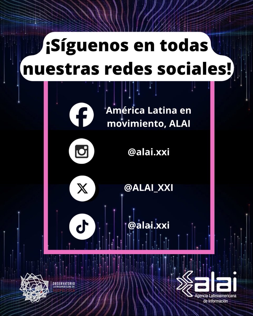 ALAI_XXI's tweet image. 📡Las #comunicaciones son un campo en disputa: sirven para manipular y controlar, pero también para liberar y crear nuevos sentidos📱
¿Cómo usamos hoy nuestros #medios y voces 🎙️? ¿Para reproducir el #poder o para desafiarlo?
Sigue la página de #ALAI 👉alai.info