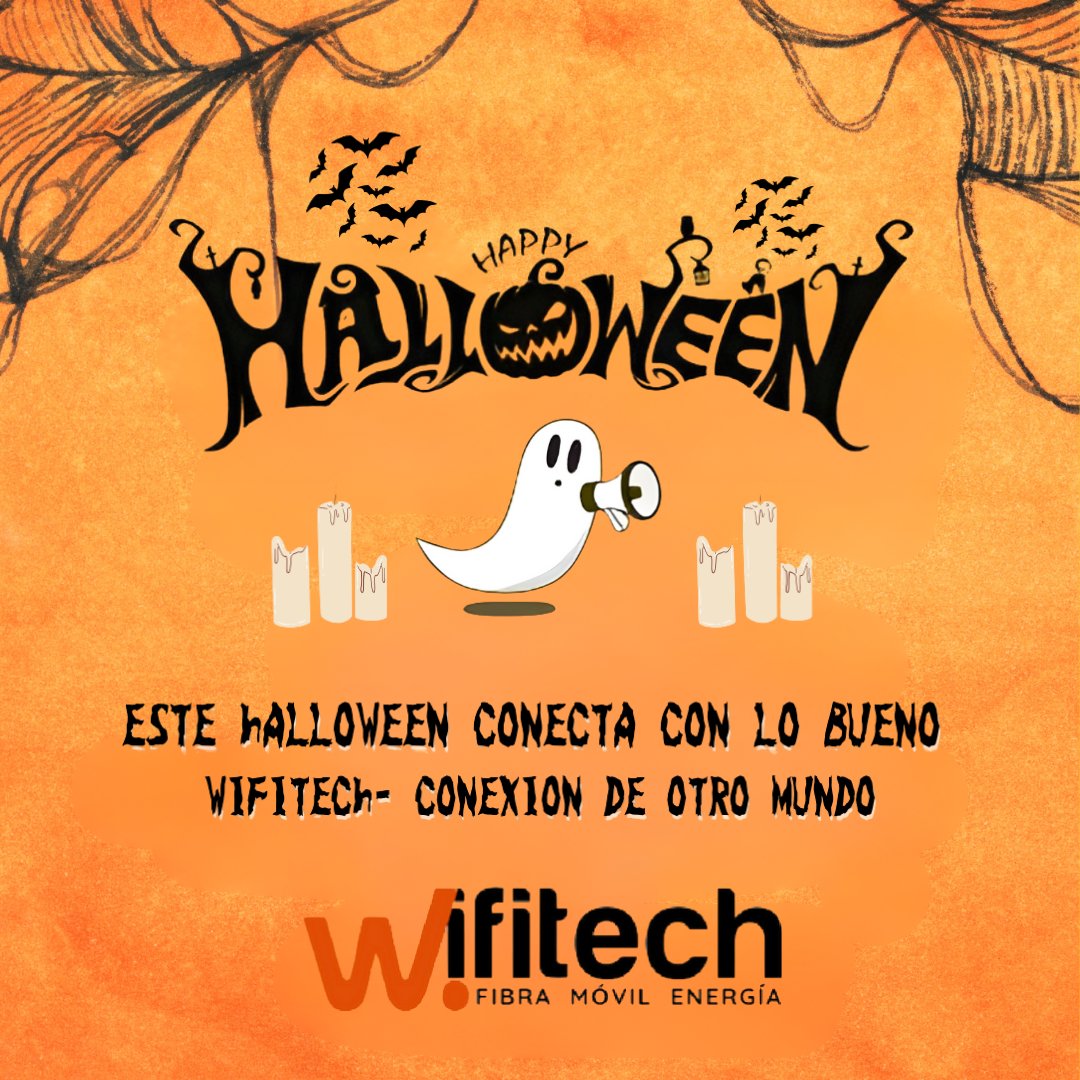 Wifitech__'s tweet photo. Algunos dan miedo con disfraces… Pero lo verdaderamente terrorífico es quedarse sin Wifi en mitad de una maratón de pelis de miedo 😱 Este Halloween, que lo único que se corte… sea la calabaza.  #Wifitech #Halloween #Halloween5G https://t.co/cwCVQbeU0H