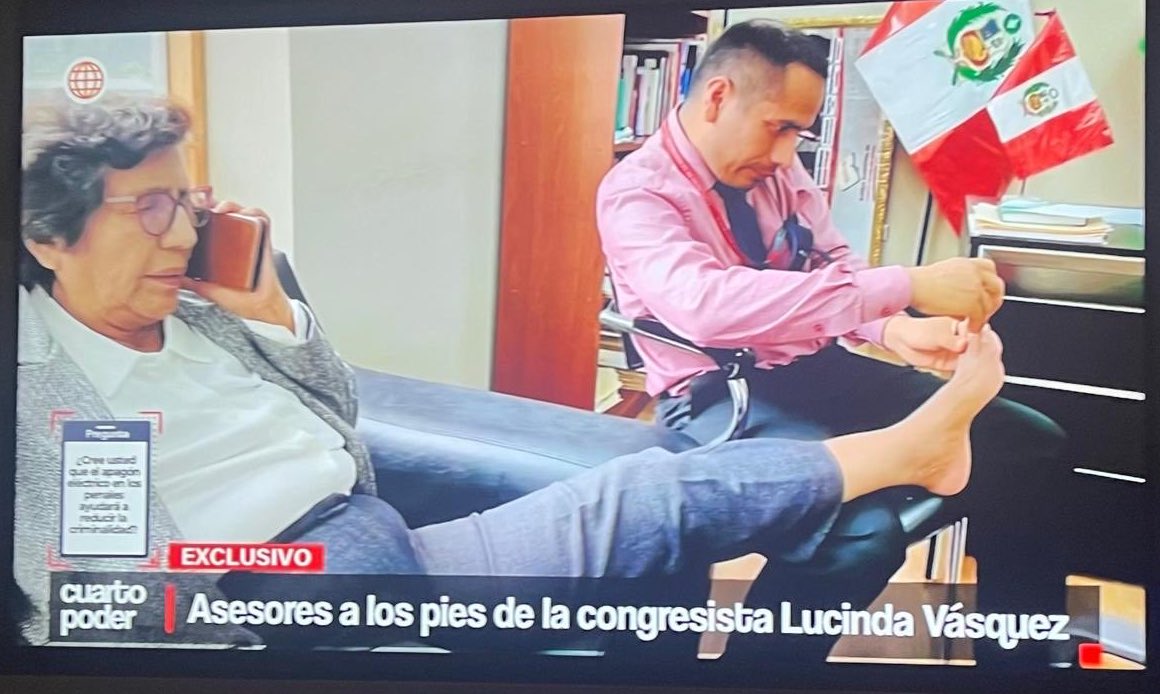 🇵🇪 | Escándalo sacude al Congreso de Perú: Congresista peruana hizo que asesor le cortara las uñas de los pies en horario laboral.