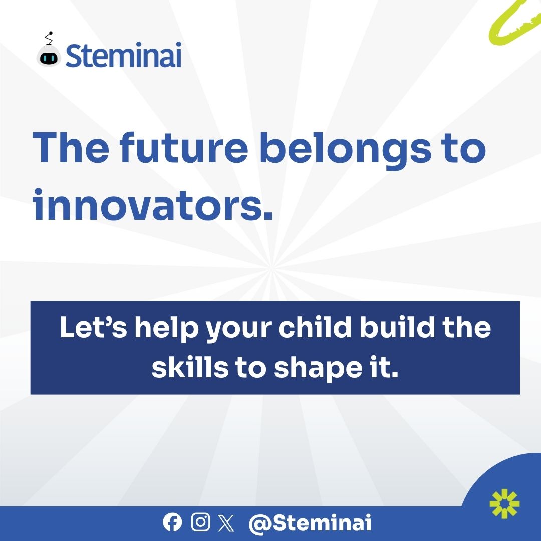 steminai's tweet photo. At Steminai Academy, we teach kids to code, build robots, and think creatively — skills for jobs that don’t even exist yet. https://t.co/gJoEvw7eXC