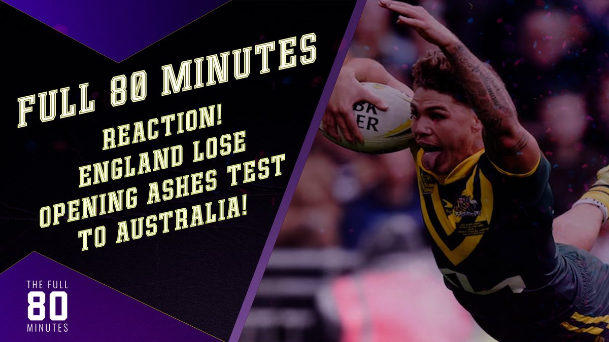 8PM!

<a href="/SMTMUK/">ShowMeTheMoneyUK</a> &amp; <a href="/SMTMUKJoe/">Joseph Harrison</a> react to <a href="/England_RL/">England Rugby League</a> opening test defeat to <a href="/Kangaroos/">Kia Kangaroos</a> and look ahead to this weekend's second test.

youtu.be/CiW5faKt1vU

#rugbyleague #rlashes