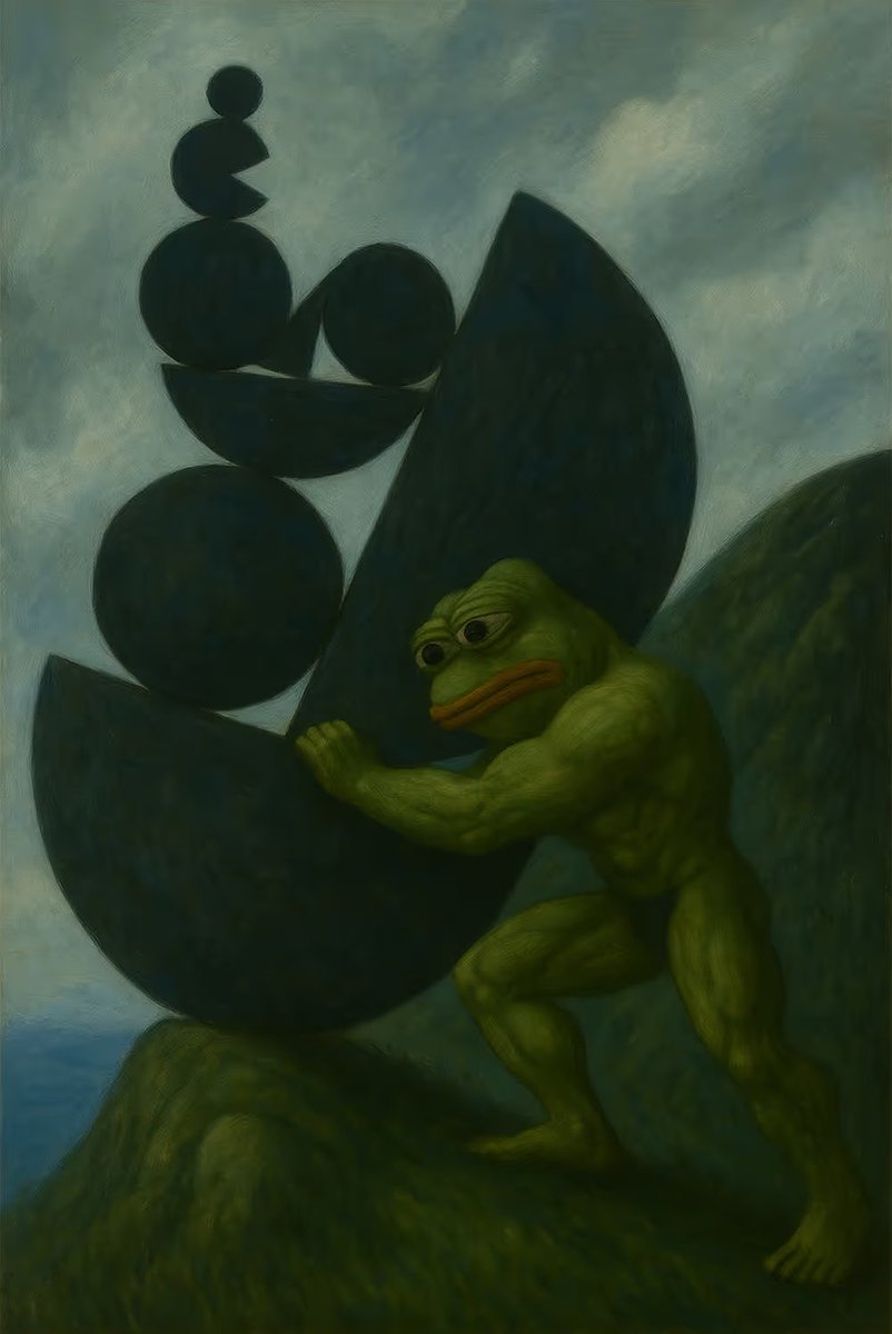 This is what it feels like to keep your portfolio balanced in the green these days ⚖️😂 #opepen