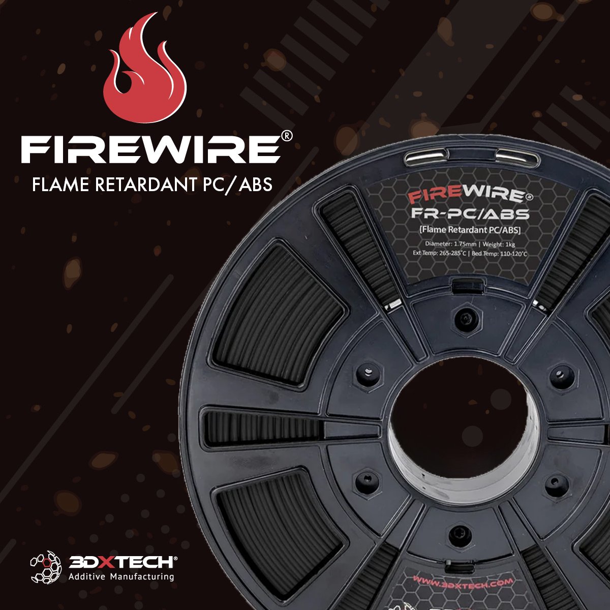 3DXTech (@3dxtech) on Twitter photo Meet Firewire FR-PC/ABS: flame-retardant, self-extinguishing, and built for high-heat durability up to 110°C. Stronger than FR-ABS, easier to print than most industrial filaments, and perfect for parts that demand safety and reliability. 🔥🔥🔥
#3DXTECH #3DPrinting Meet Firewire FR-PC/ABS: flame-retardant, self-extinguishing, and built for high-heat durability up to 110°C. Stronger than FR-ABS, easier to print than most industrial filaments, and perfect for parts that demand safety and reliability. 🔥🔥🔥
#3DXTECH #3DPrinting