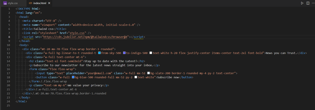 developer_boii's tweet image. 📅Day 115/150 of #150DaysOfCode
✅Started Exploring Tailwind CSS
✅Tailwind CLI
✅Explored Typography & Styling
✅Worked with Colors & Spacing
✅Understood Breakpoints in Tailwind
✅Used Directive for Reusable Styles
✅Designed a Card Component using Tailwind CSS
#LearnInPublic