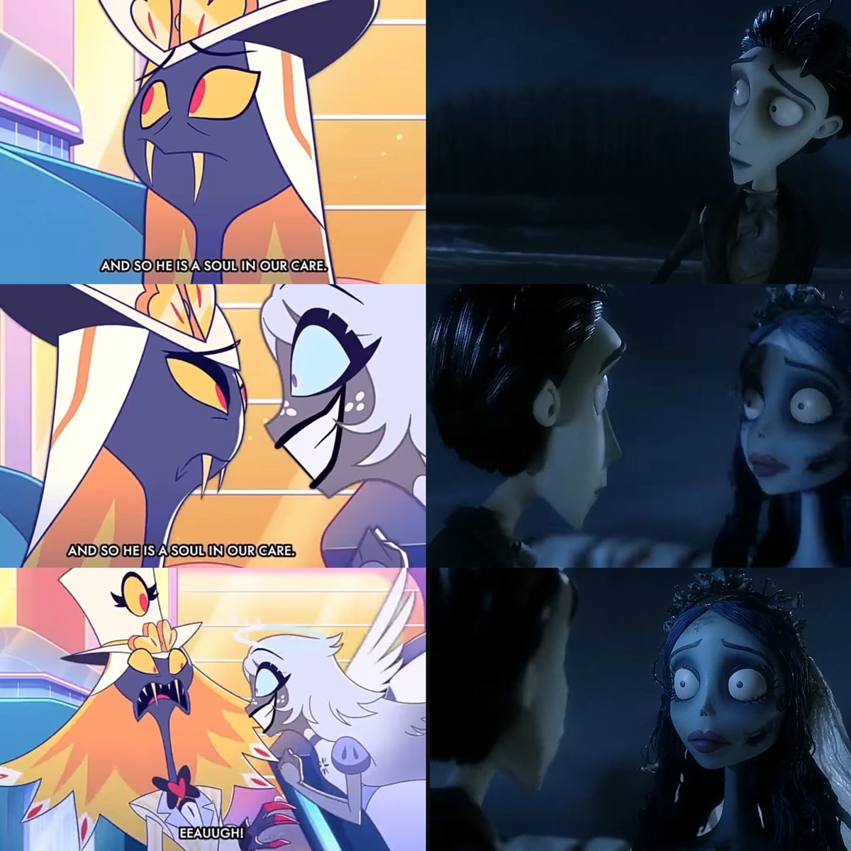 hinashyvers's tweet photo. Due Emily, di diversi universi.
Ma molto simili. 🪽👰♀️
#HazbinHotel #hazbinhotelseason2 #HazbinHotelEmily #sirpentious #hazbinhotedit #CorpseBride #corpsebrideemily #corpsebridevictor https://t.co/37bAJvgdCO