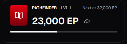 just leveled up to pathfinder on <a href="/HeyElsaAI/">HeyElsa</a> 

i've read that they are introducing Luminary on Lvl 5, if you have 410k EP or above

that's insane compared to me, still long way to go!