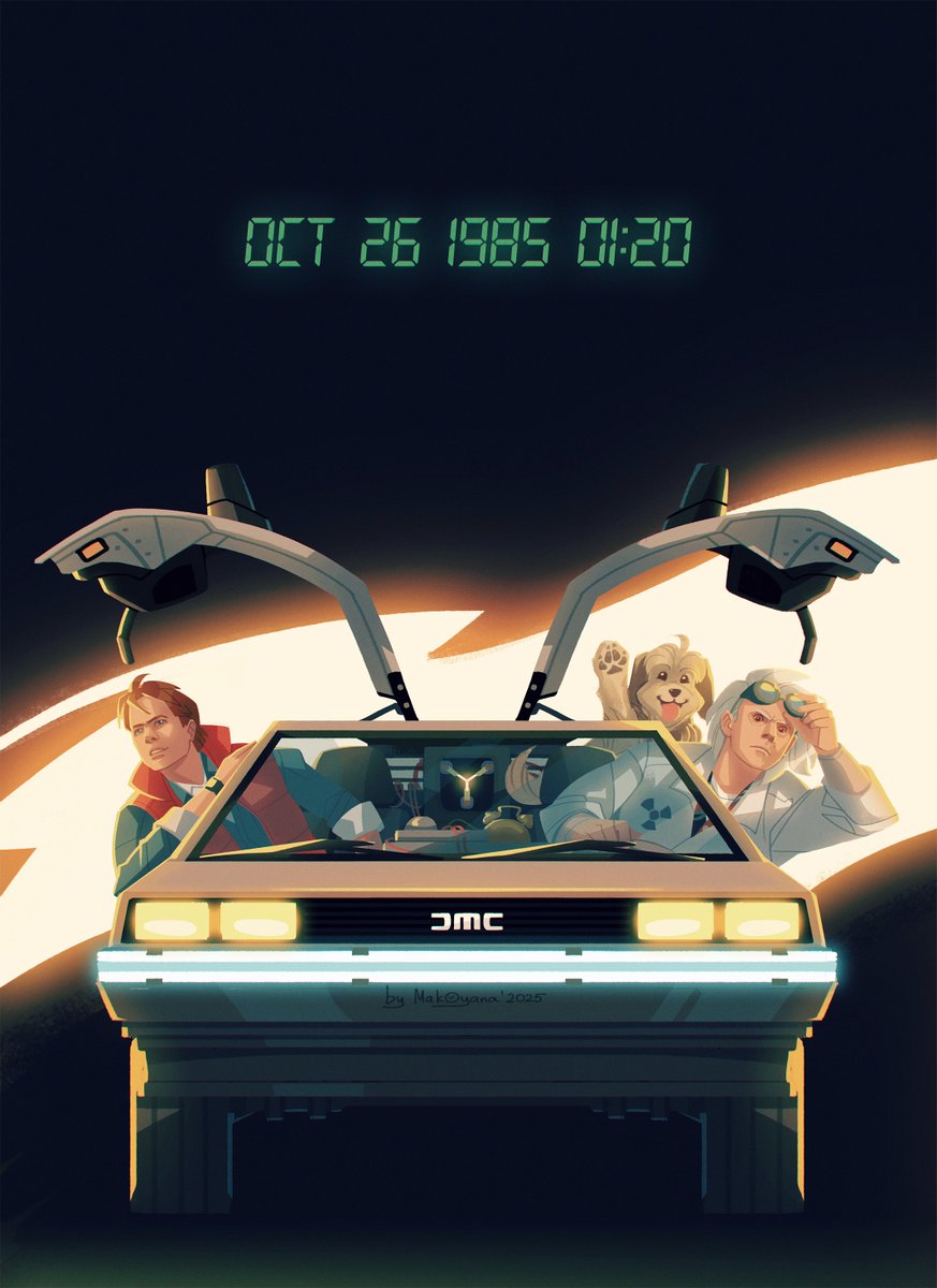 makoyanaplays's tweet image. made this yesterday for the 40th first time travel anniversary🕙

#BackToTheFuture