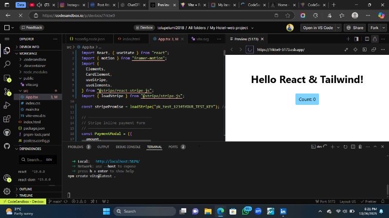 OluseyeEmmanu11's tweet image. From WordPress &amp;amp; SEO → to React + Tailwind.

Decided to step into the frontend dev world and it’s been fun + humbling so far 😅
Built my first mini setup using React + Tailwind (and a sprinkle of ChatGPT).
#ReactJS #TailwindCSS #100DaysOfCode #WebDevJourney