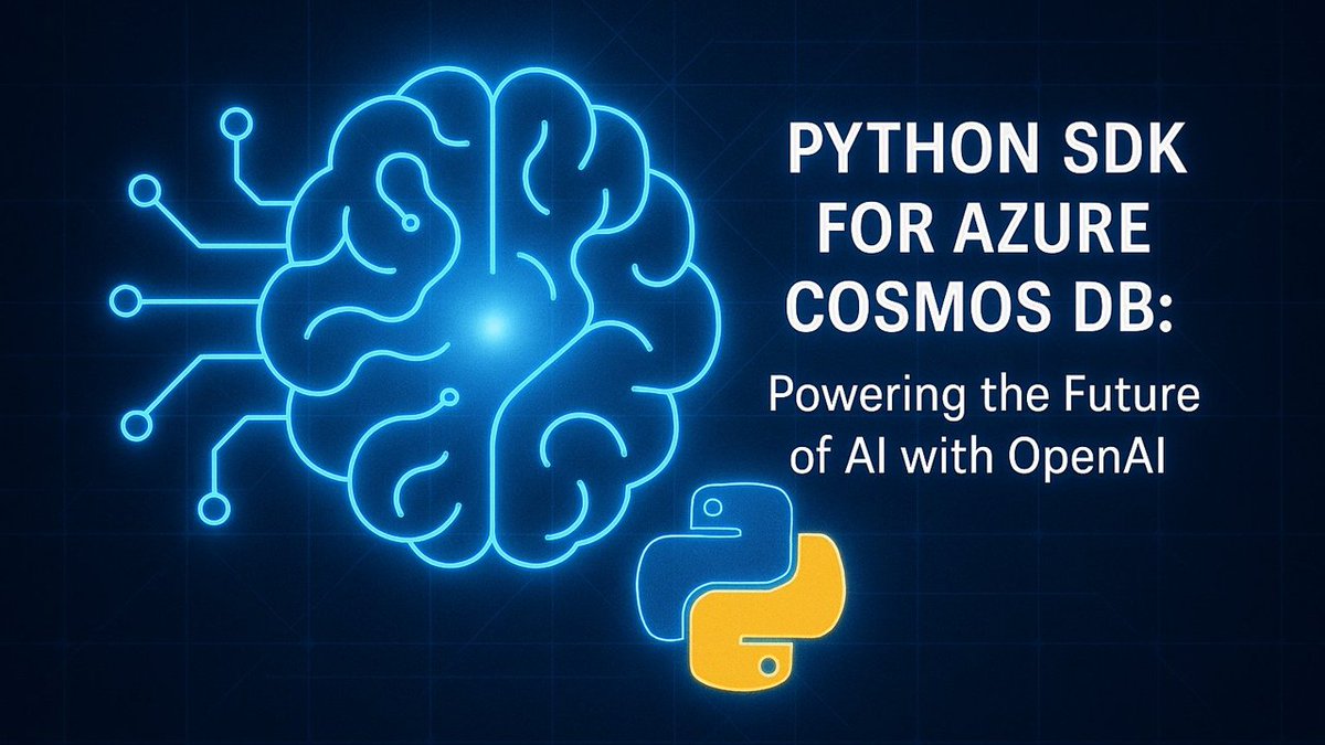 MSAzureDev's tweet image. The future of AI just got faster. ⚡ The new Azure Cosmos DB Python SDK is optimized for OpenAI workloads—bringing high-throughput, low-latency performance to your intelligent apps.
👉 Learn how it powers scalable AI: msft.it/6016sCOOK
#AzureCosmosDB #PythonSDK