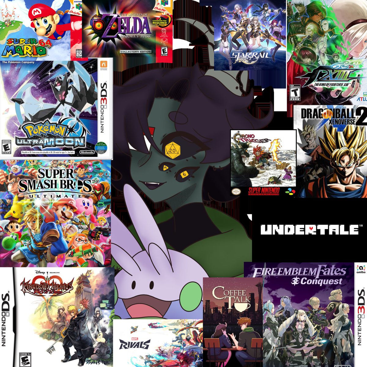 10?

13 games to get to know me.

saw other people doing this and thought it was neat; took a few days to figure out my favorites.

discern whatever you want from them, it's a little confusing.