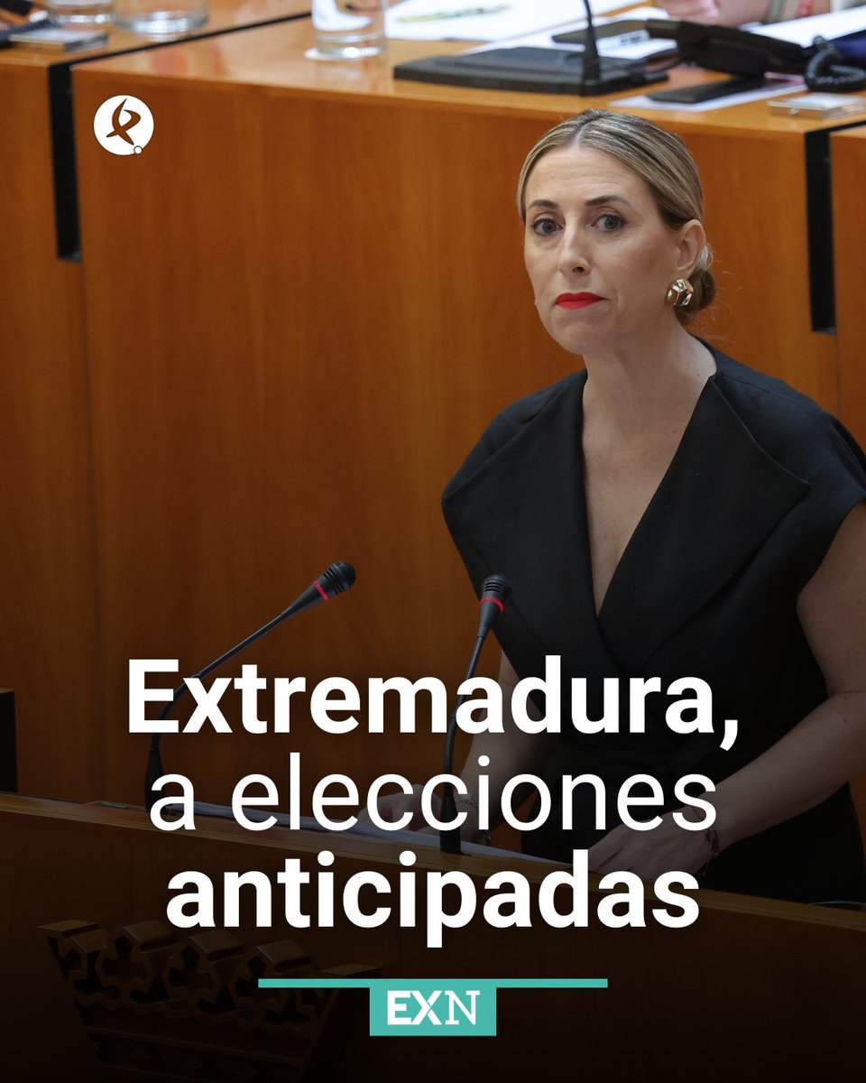 ‼️ ÚLTIMA HORA | Extremadura adelanta las elecciones autonómicas al próximo 21 de diciembre

canalextremadura.es/noticias/extre…
