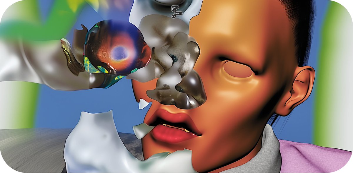 Artdao_xyz's tweet photo. Technology has the power to not only modify external appearance but also reshape inner perceptions and, ultimately, our conceptions of selfhood and human nature.

@vichyabalos’s virtual self emerges through circuits, wires, and metal structures not merely reflecting inner complexities but also offer ways to radically redefine what it means to be human.