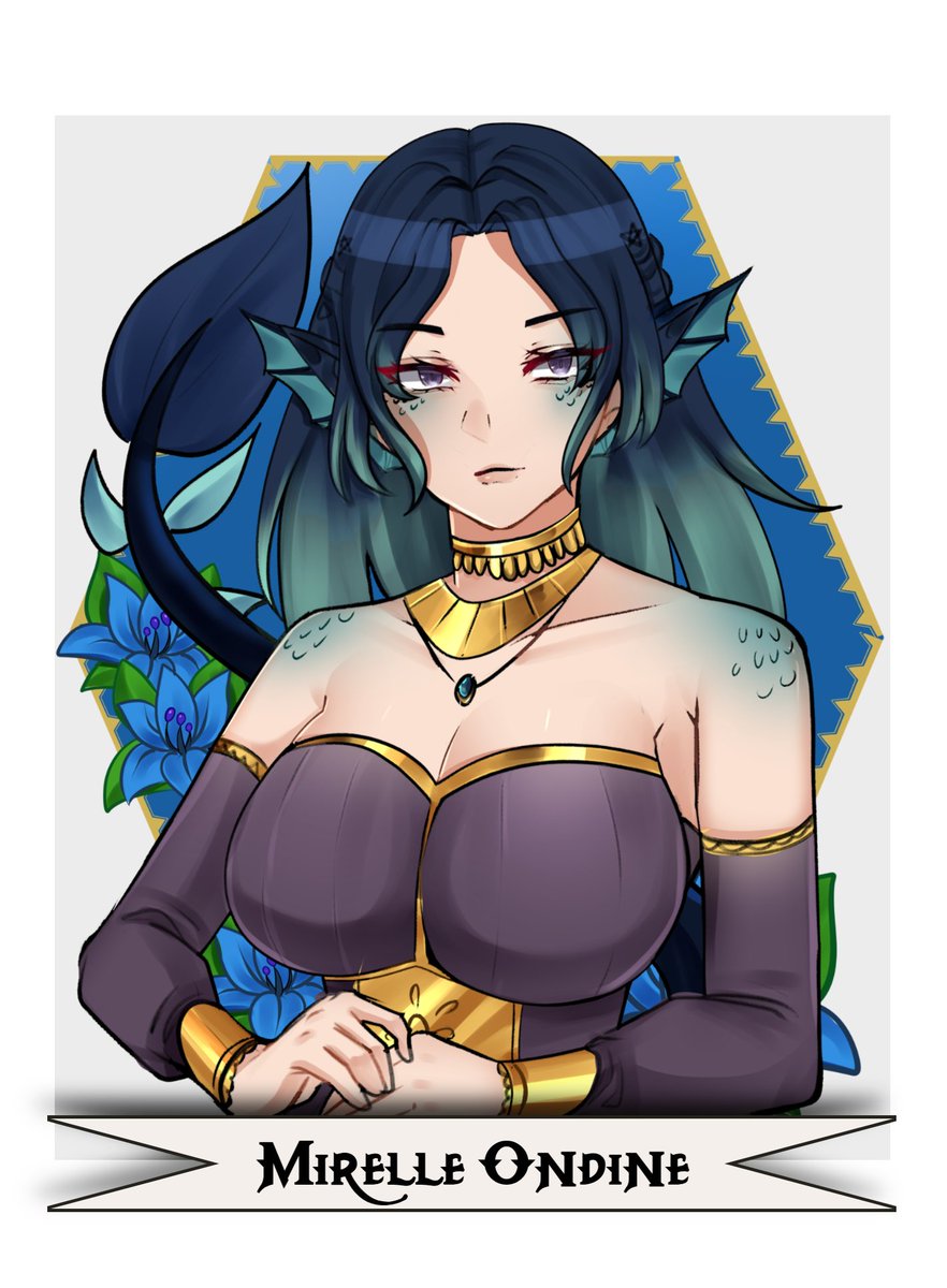 🎺INTRODUCING🎺 Your Head Heir of the Cerulean Court, Mirelle Ondine, played by <a href="/Madisone624/">Madison🎄</a> #princesssmp