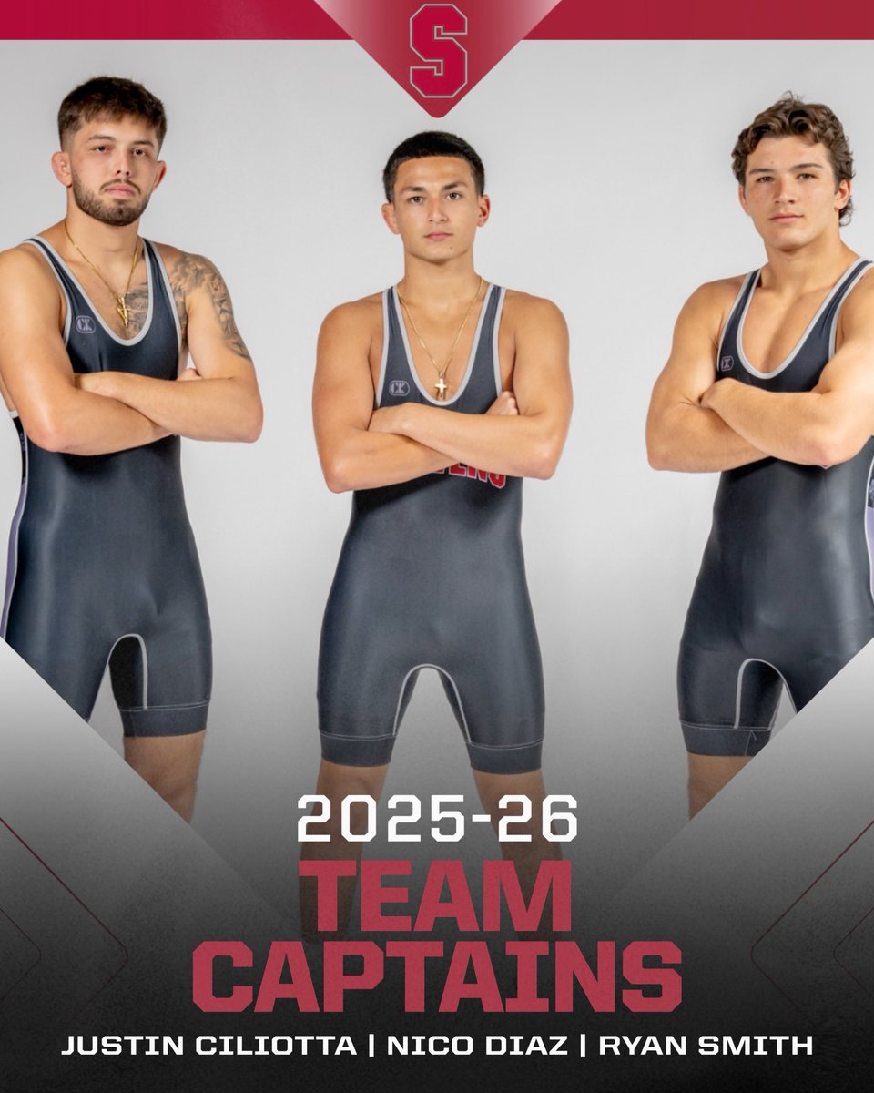 DuckWrestling's tweet photo. Competition week!!
Stevens Wrestling is excited to compete this weekend.
Ducks have an amazing trio of leaders for the 2025-26 season. Proud to announce Nico Diaz, Justin Ciliotta, and Ryan Smith as team captains for the season.
#OnMore #C4 #AllRise #GoDucks #d3wrestle https://t.co/DJgV1N61dn
