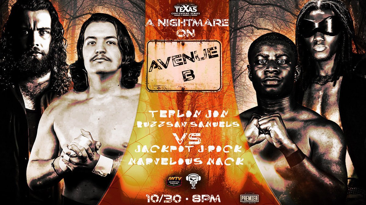 texascontenders's tweet photo. ❗️MATCH ANNOUNCEMENT❗️

Tag Team Match:
@MrTeflonJon &amp; #BuzzsawSamuels v @mackinthebox_ &amp; @Jackpot_jrock 

Live on @indiewrestling 
Presented by @HPCBadGuys 

#TCS59🎃 • 10/30 • 8PM
Houston Premier Arena

🎟️: https://t.co/Bkuko8n7VJ https://t.co/8NMhERphLh