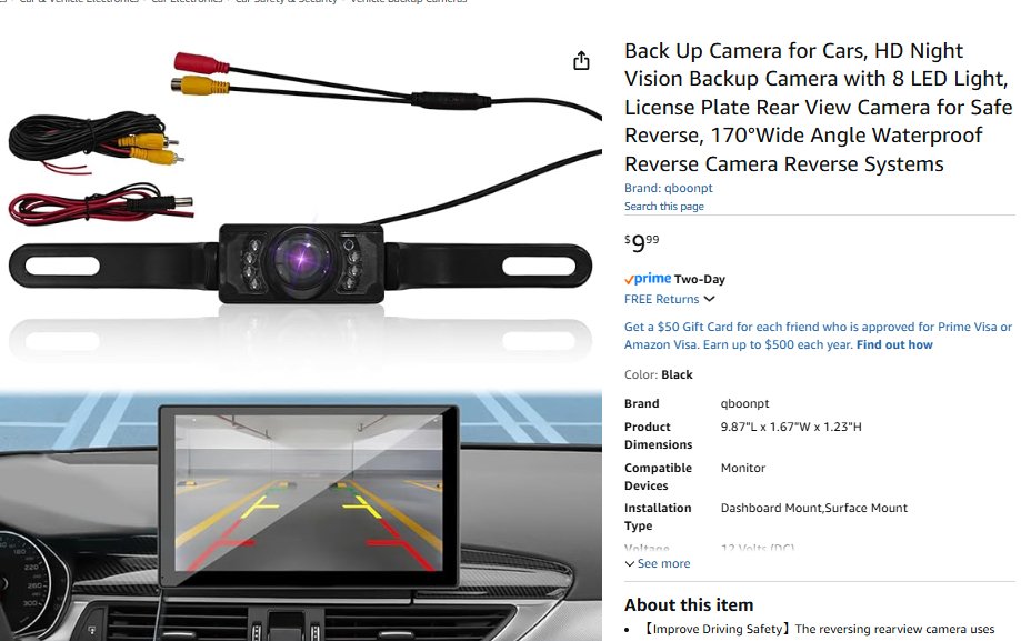 D26585421D's tweet image. Only 3 left! 

Amazon has the HD Night Vision Backup Camera with 8 LED lights, 170° wide angle, &amp;amp; waterproof design for just $9.99! Perfect for safer reversing &amp;amp; parking 🔙💡

amzn.to/3Lbv1Bh
ad

#AmazonDeals #CarAccessories #BackupCamera #AutoSafety