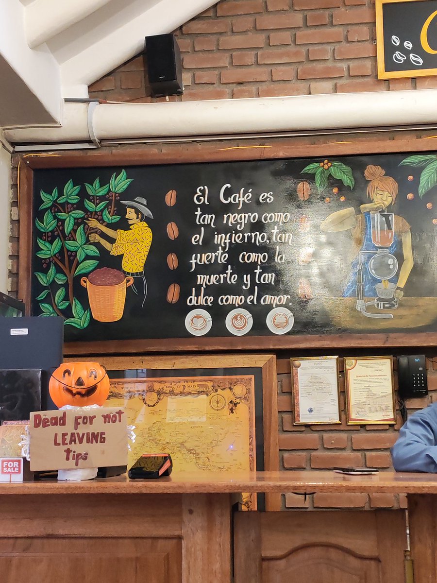 viktorhndz's tweet photo. "El café es tan negro como el infierno, tan fuerte como la muerte y tan dulce como el amor."
#DeadForNotLeavingTips https://t.co/laUppHmPrJ