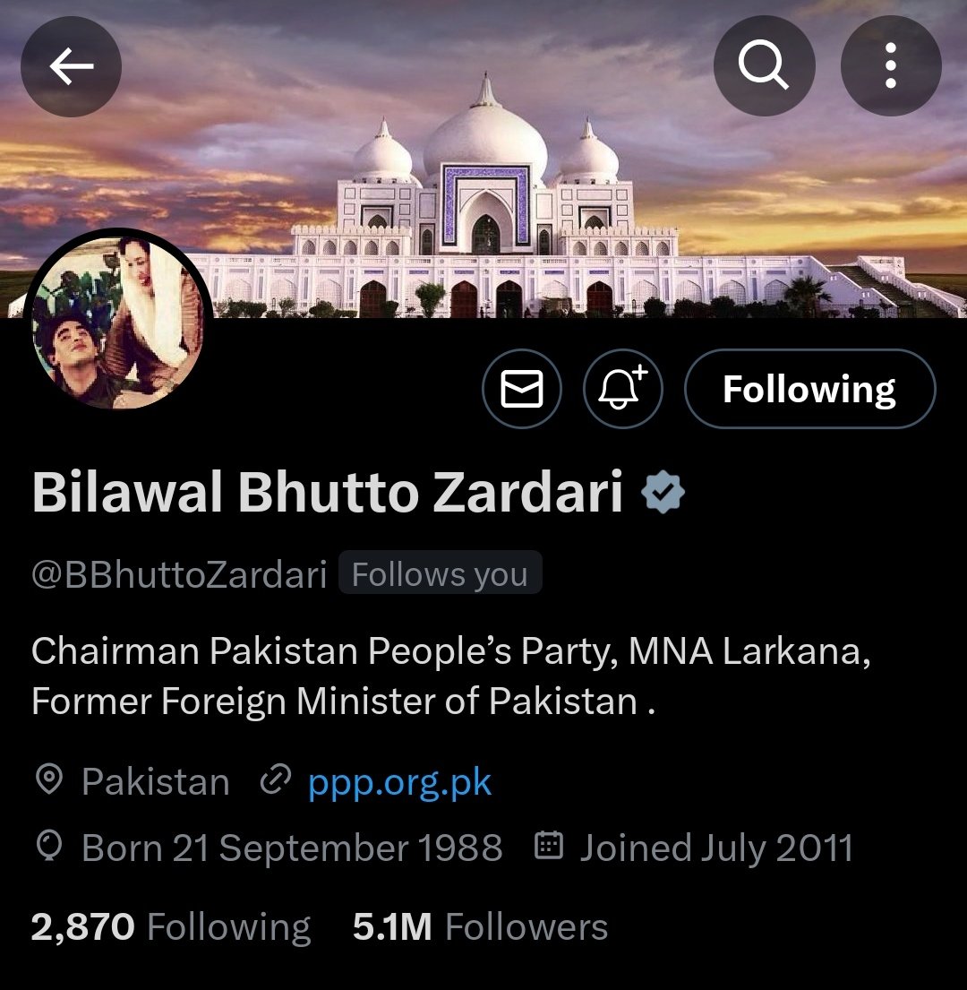 ZainDaudpota1's tweet image. Grateful to my Chairman @BBhuttoZardari Zardari for the follow back on #XTwitter.
Its more than just a notification its a reminder that true #Leadership always stays connected to its workers.
#ThankYouChairman #PPP #BilawalBhuttoZardari