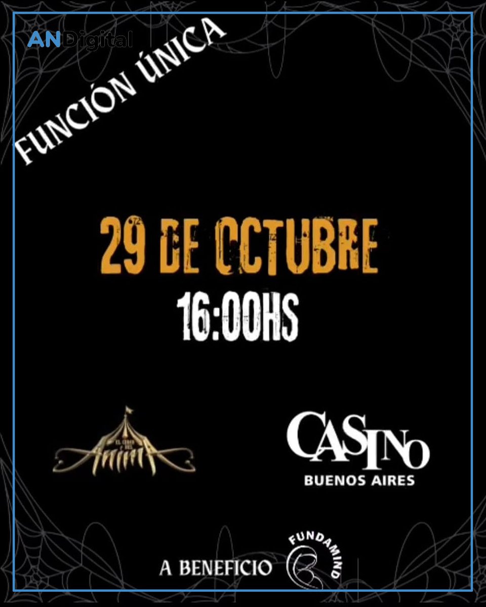 #CircoAnima 🎃 Llega el Halloween Fashion Show a beneficio de Fundamind.

🎭 Reunirá dos universos artísticos de gran prestigio: por un lado, la creatividad escénica de Flavio Mendoza, y por el otro, la elegancia y teatralidad de la diseñadora Verónica de la Canal