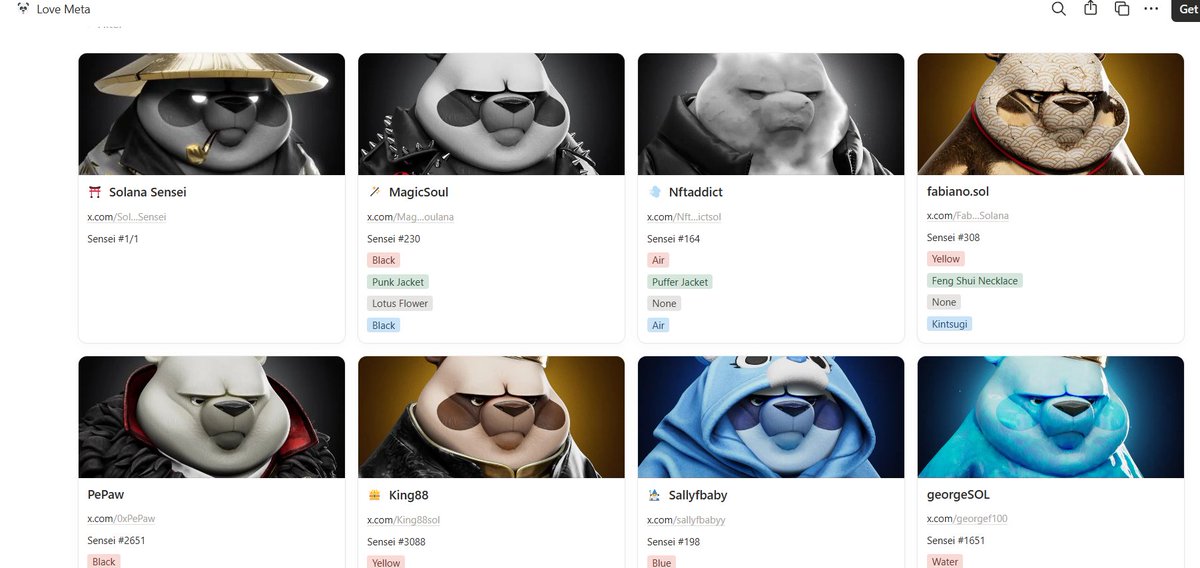 MagicSoulana's tweet image. Interesting tbh 😉 Tomorrow, I&apos;ll launch a website with the Pandas socials and their PFP traits. I was thiking that could be place for pandas to promote their skils as well. I&apos;ll be open to feedback