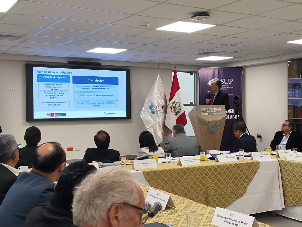 🔴 #NotaDePrensa | ASUP realizó Asamblea General Extraordinaria
✅ La Asociación de Universidades del Perú - ASUP llevó a cabo con gran éxito su Asamblea General Extraordinaria, con la participación de rectores de universidades públicas y privadas asociadas. 🎓🇵🇪

La sesión se