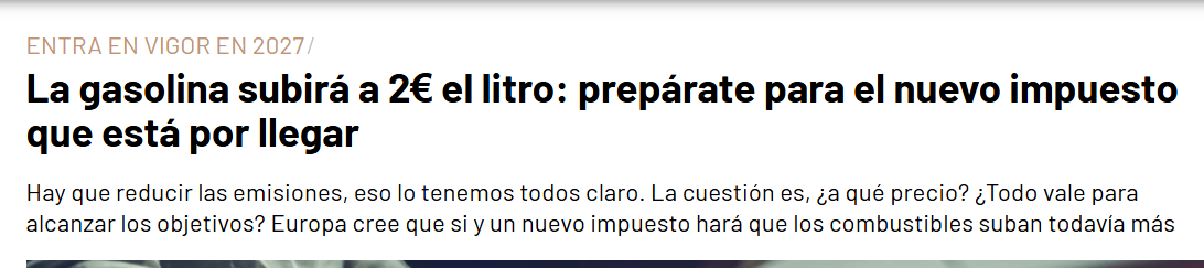 Antes se hacían Huelgas Generales porque subía la gasolina 0,2€/litro

Ahora te suben 2€/litro y te dicen que es para REDUCIR las emisiones. VAYA PAÍS