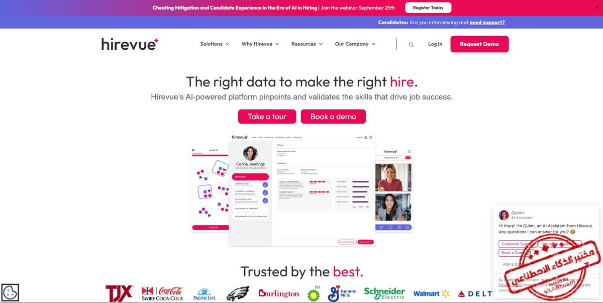 ailabt_com's tweet image. ✨ ما هي HireVue؟

🎯 مقابلات فيديو مباشرة أو مسجلة
🧠 تحليل الإجابات ولغة الجسد بالذكاء الاصطناعي
🧩 تقييم المهارات التقنية والسلوكية
🔗 تكامل مع أنظمة التوظيف
📊 تقارير ذكية تقلل الانحياز

#AI #HRTech #HireVue #Recruitment #مختبر_الذكاء_الاصطناعي #ailabt_com #تمكين_AI #نبساي